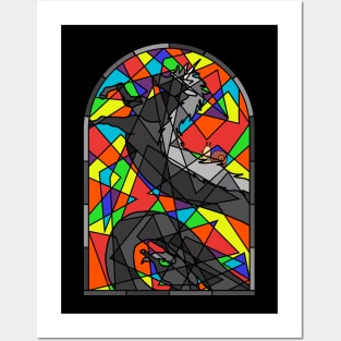 Stained Glass Lord Monochromicorn Posters and Art